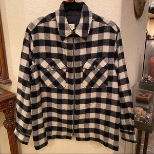 Vtg LIMITED AMERICA Gingham Plaid Wool/Mohair Blend Jacket-Medium-Made in Italy